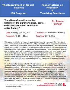 Rural transformation on the margins of the agrarian: place, caste, and collective action in a south Indian fishery @ 701 Ross Building South