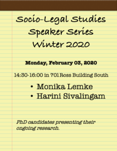 Socio-Legal Studies (SLST) Speakers Series