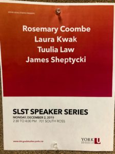 Socio-Legal Studies (SLST) Speakers Series @ 701 Ross Building South