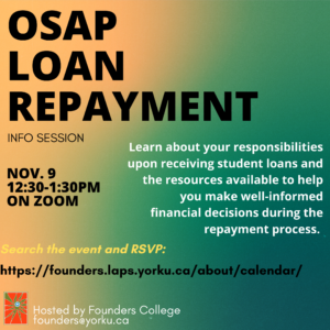 OSAP Loan Repayment Info Session