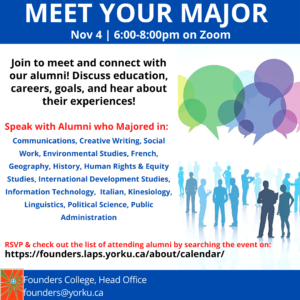 Meet Your Major: Alumni-Student Conversations!