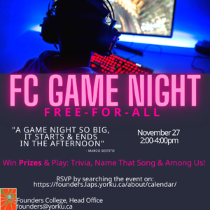 Founders College Game Night!