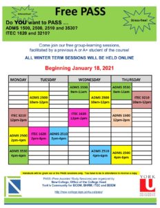 ONLINE PASS Session for ADMS 2500